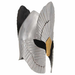 vidaXL Fantasy Medieval Knight Helmet Replica LARP Silver Steel 1