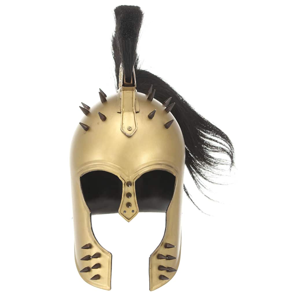 vidaXL Greek Warrior Helmet Antique Replica LARP Brass Steel 2