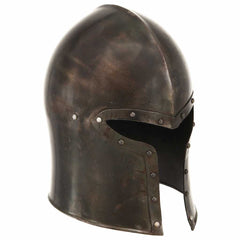 vidaXL Medieval Knight Helmet Antique Replica LARP Silver Steel 1