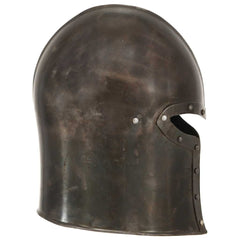 vidaXL Medieval Knight Helmet Antique Replica LARP Silver Steel 3
