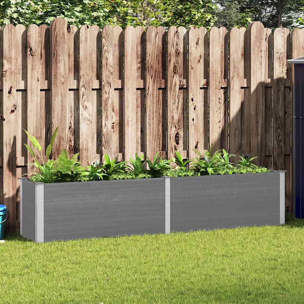 Garden Raised Bed WPC Grey Depth 50 cm 250 cm 54 cm