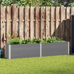 Garden Raised Bed WPC Grey Depth 50 cm 250 cm 91 cm