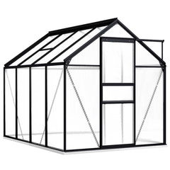 vidaXL Greenhouse with Base Frame Anthracite Aluminium 4,75 m² 2