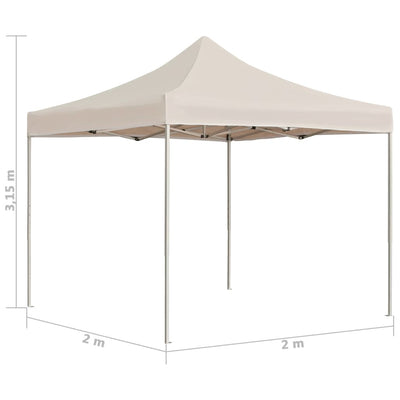 Professional Folding Party Tent Aluminium 2x2 m Cream