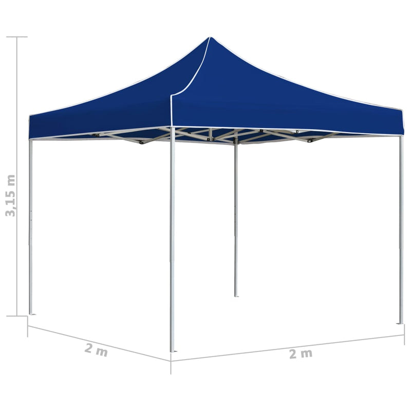 Professional Folding Party Tent Aluminium 2x2 m Blue