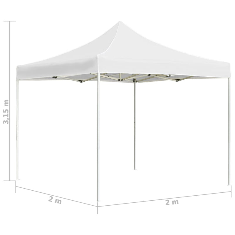 Professional Folding Party Tent Aluminium 2x2 m White