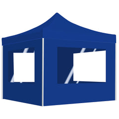 vidaXL Professional Folding Party Tent with Walls Aluminium 2x2 m Blue 1