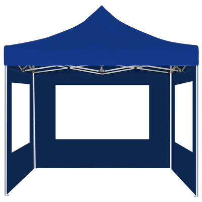 Professional Folding Party Tent with Walls Aluminium 2x2 m Blue