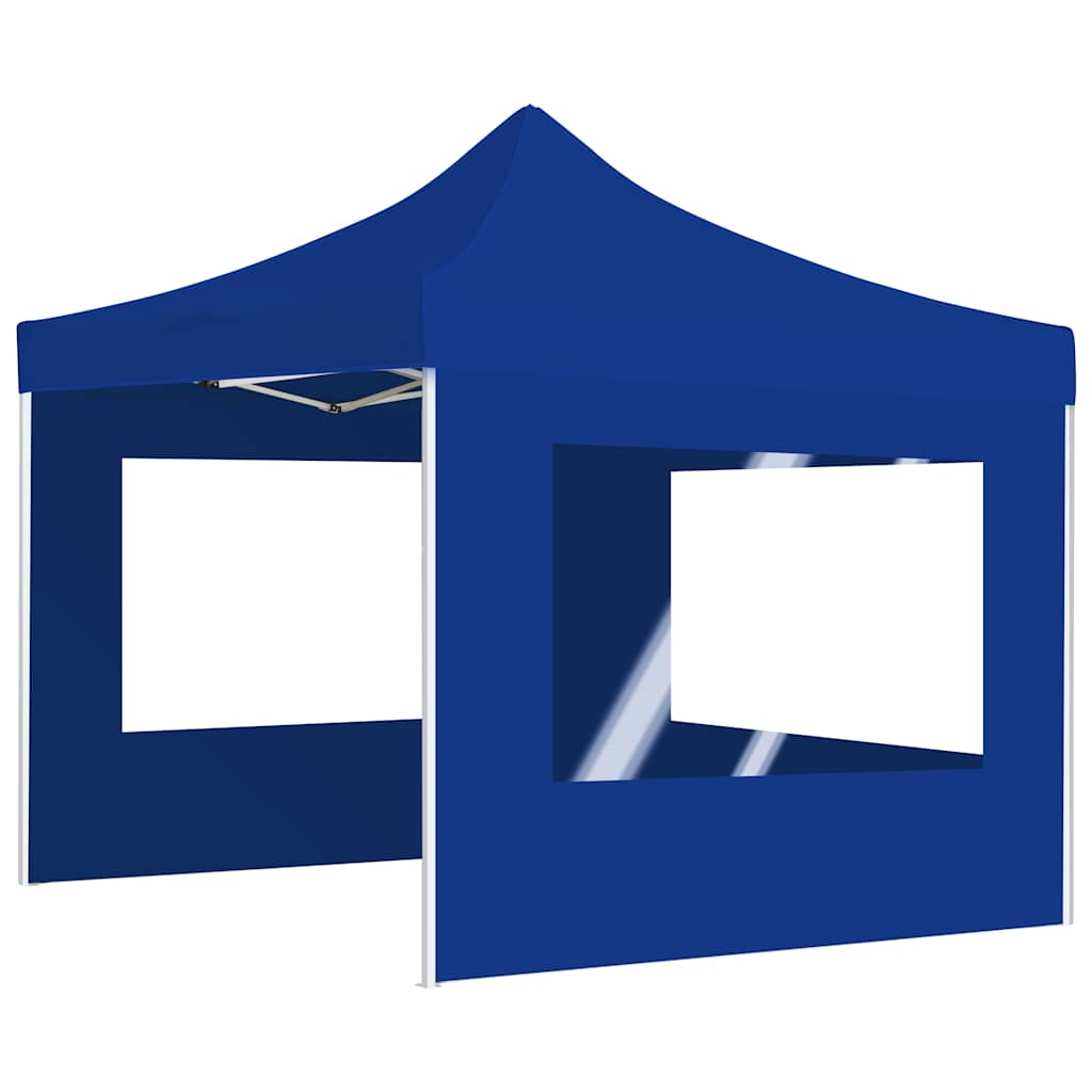 vidaXL Professional Folding Party Tent with Walls Aluminium 2x2 m Blue 3