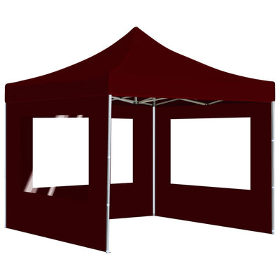 Professional Folding Party Tent with Walls Aluminium 2x2 m Bordeaux