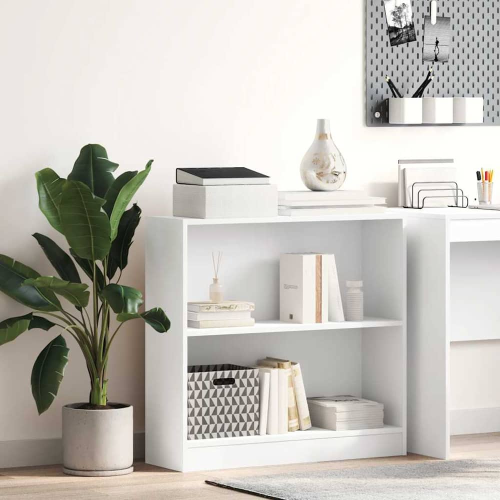 vidaXL Bookcase White 80x24x75 cm Engineered Wood 1