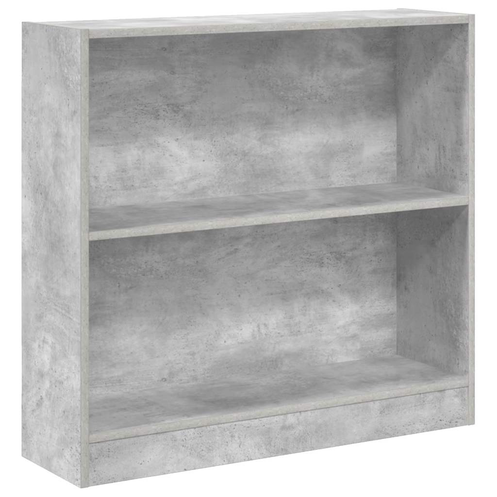 vidaXL Bookcase Concrete Grey 80x24x75 cm Engineered Wood 2