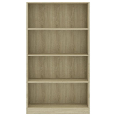 4-Tier Book Cabinet Sonoma Oak 80x24x142 cm Engineered Wood