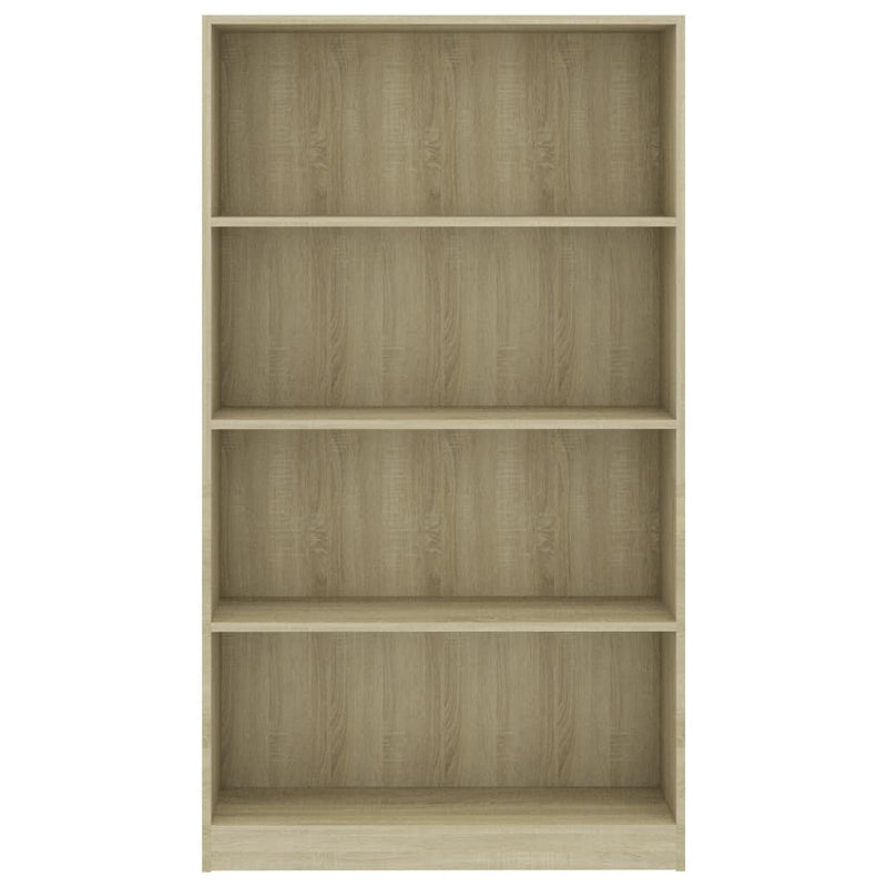 4-Tier Book Cabinet Sonoma Oak 80x24x142 cm Engineered Wood