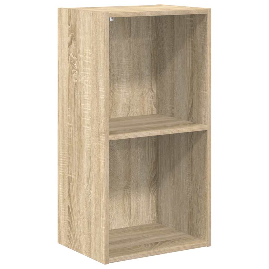 vidaXL Bookcase Sonoma Oak 40x30x76,5 cm Engineered Wood 2