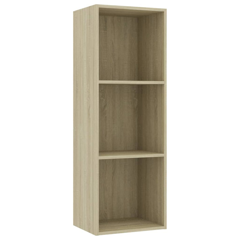 Librería de 3 niveles Roble Sonoma 40x30x114 cm Madera de ingeniería