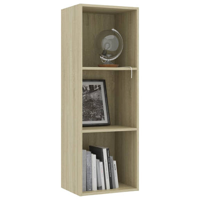 Librería de 3 niveles Roble Sonoma 40x30x114 cm Madera de ingeniería