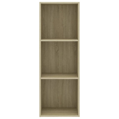 Librería de 3 niveles Roble Sonoma 40x30x114 cm Madera de ingeniería