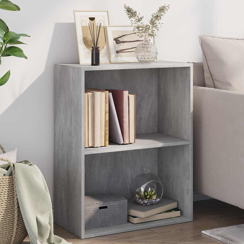 vidaXL Bookcase Concrete Grey 60x30x76,5 cm Engineered Wood 1