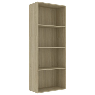 4-Tier Book Cabinet Sonoma Oak 60x30x151.5 cm Engineered Wood