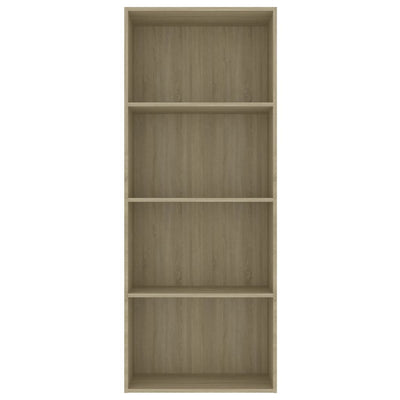 4-Tier Book Cabinet Sonoma Oak 60x30x151.5 cm Engineered Wood