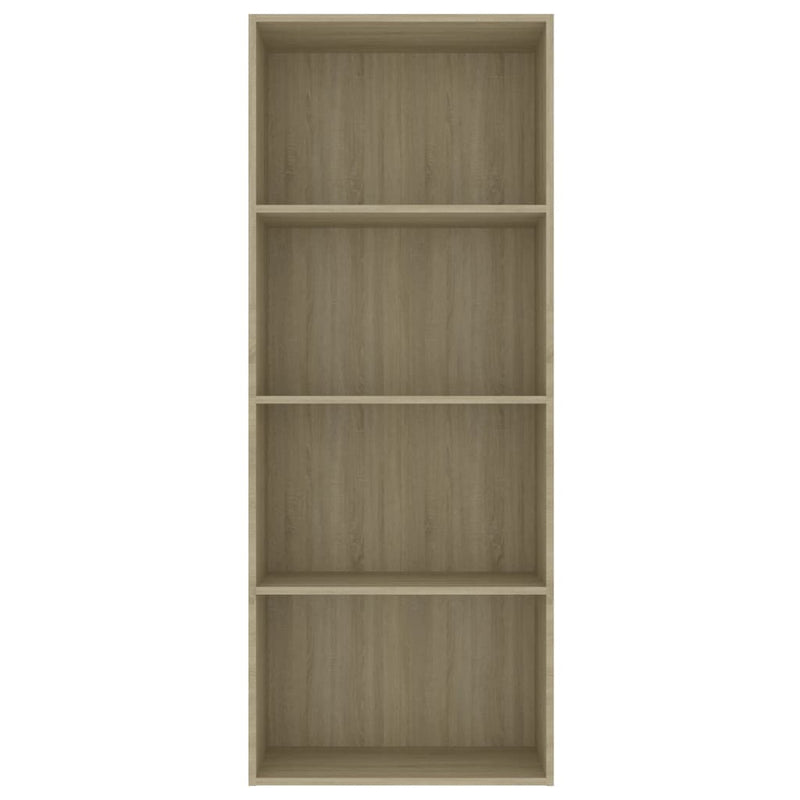 4-Tier Book Cabinet Sonoma Oak 60x30x151.5 cm Engineered Wood