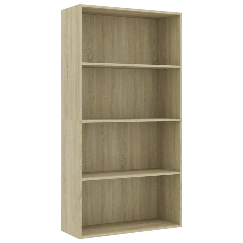 4-Tier Book Cabinet Sonoma Oak 80x30x1515 cm Engineered Wood