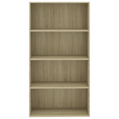 4-Tier Book Cabinet Sonoma Oak 80x30x1515 cm Engineered Wood