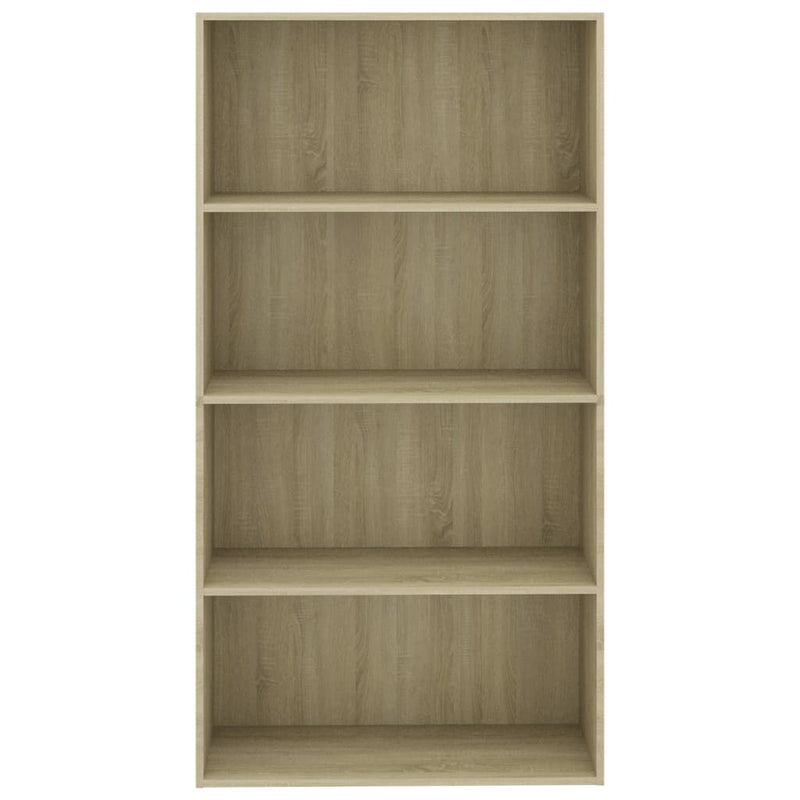 4-Tier Book Cabinet Sonoma Oak 80x30x1515 cm Engineered Wood