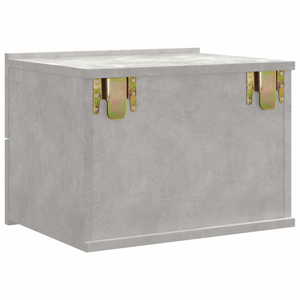 801061 vidaXL Bedside Cabinet Concrete Grey 40x30x30 cm Engineered Wood 4