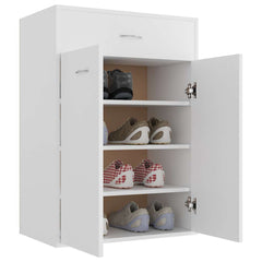 vidaXL Shoe Cabinet White 60x35x84 cm Engineered Wood 5