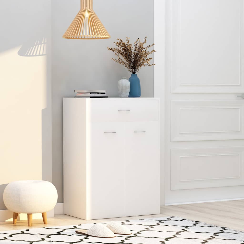 vidaXL Shoe Cabinet White 60x35x84 cm Engineered Wood 1