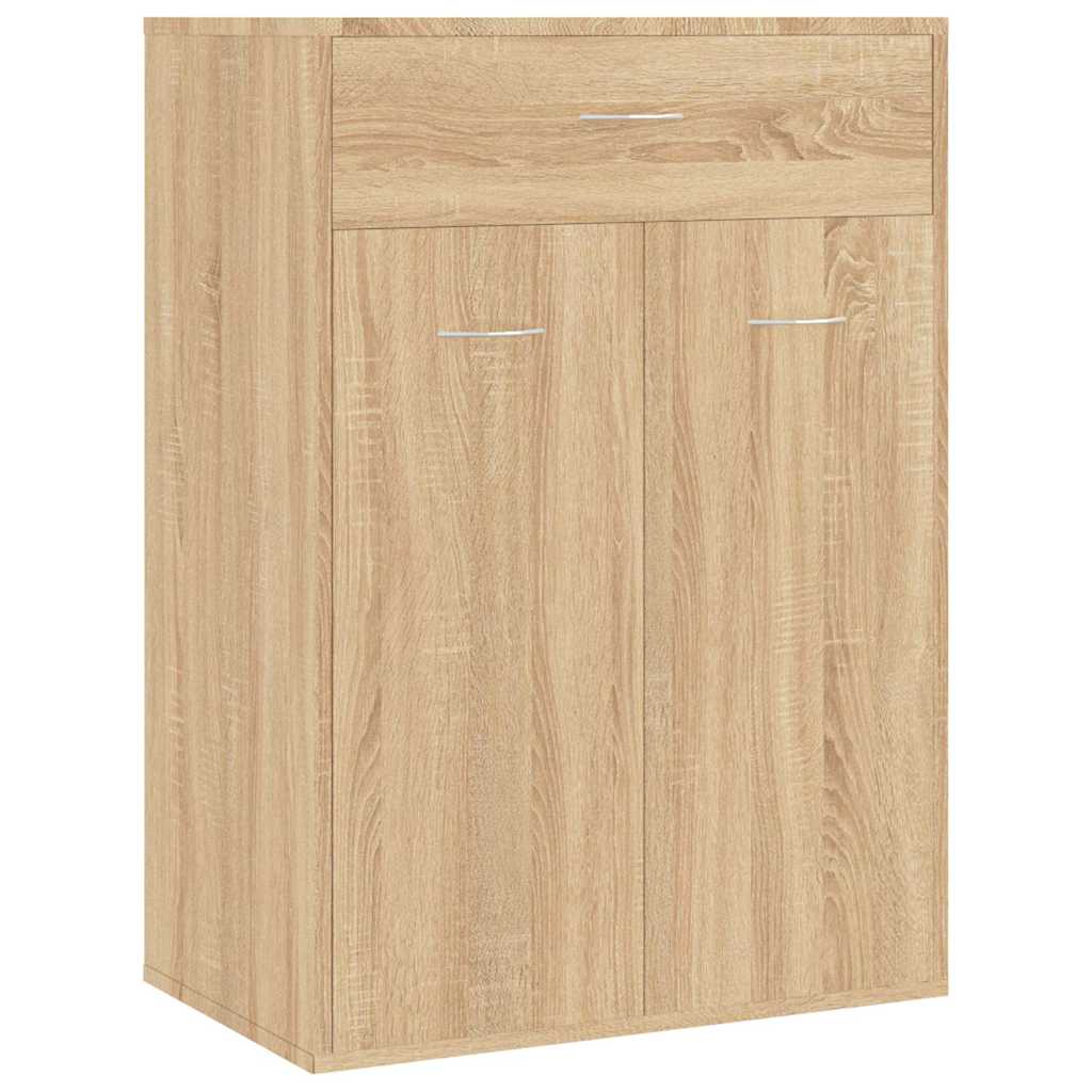 vidaXL Shoe Cabinet Sonoma Oak 60x35x84 cm Engineered Wood 2