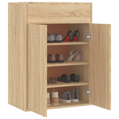 vidaXL Shoe Cabinet Sonoma Oak 60x35x84 cm Engineered Wood 4