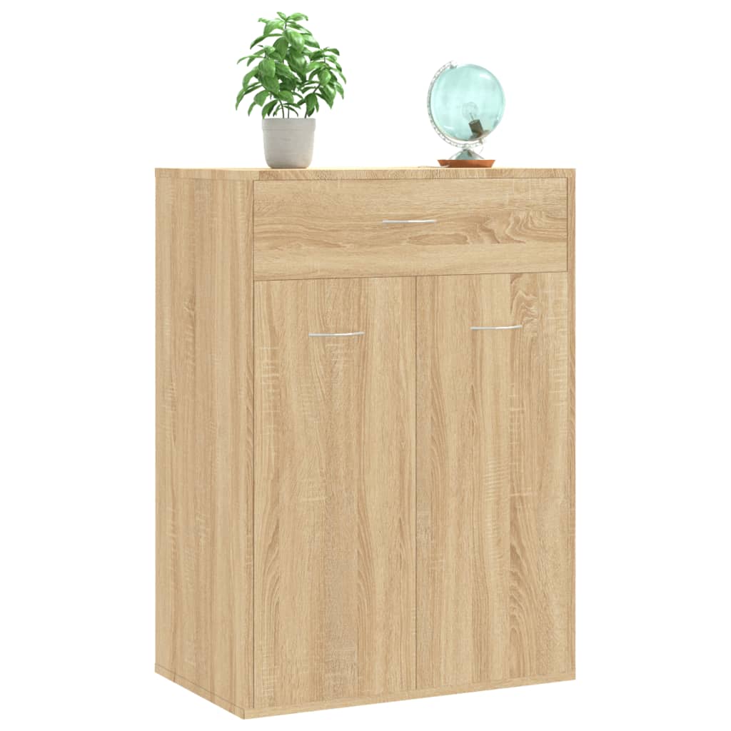 vidaXL Shoe Cabinet Sonoma Oak 60x35x84 cm Engineered Wood 5
