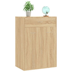 vidaXL Shoe Cabinet Sonoma Oak 60x35x84 cm Engineered Wood 5