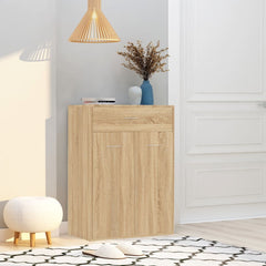 vidaXL Shoe Cabinet Sonoma Oak 60x35x84 cm Engineered Wood 1