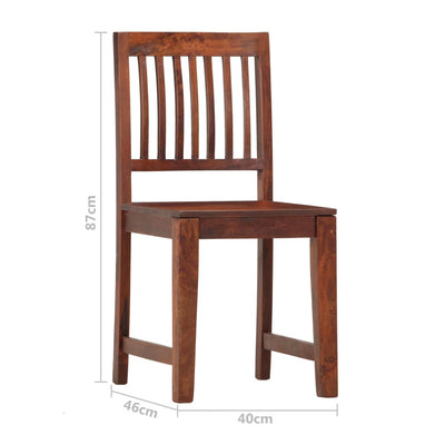 Dining Chairs 2 pcs Solid Mango Wood