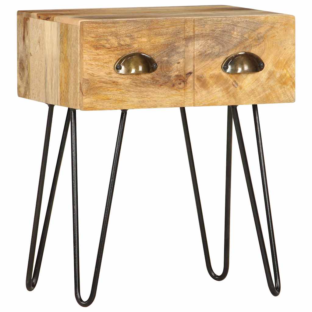 vidaXL Bedside Cabinet | Brown | Solid Mango Wood | 40x30x50 cm 1