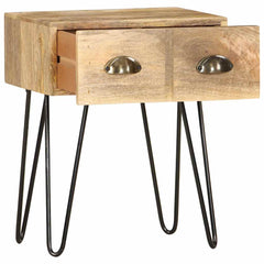 vidaXL Bedside Cabinet | Brown | Solid Mango Wood | 40x30x50 cm 3