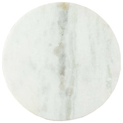Coffee Table White and Black Real Solid Marble Ø 50 cm