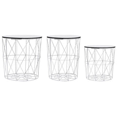 287644 vidaXL Coffee Table 3 pcs White 1