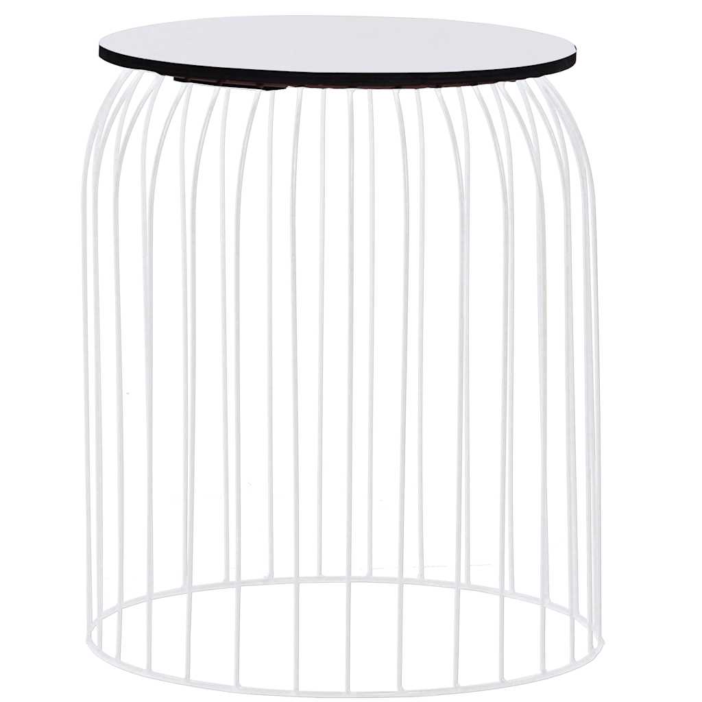 vidaXL Coffee Table | Set of 3 | White | Metal | Small, Medium, Large 3