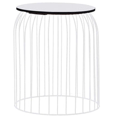 vidaXL Coffee Table | Set of 3 | White | Metal | Small, Medium, Large 3