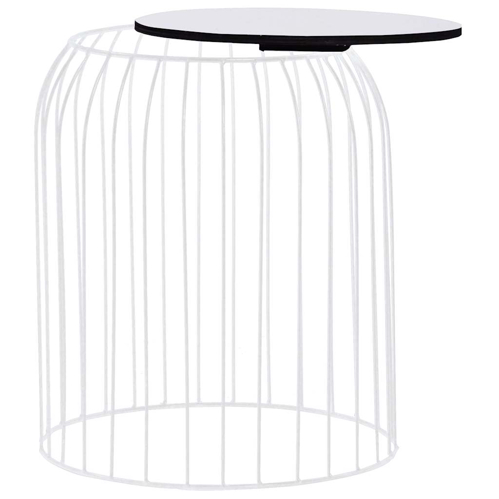 vidaXL Coffee Table | Set of 3 | White | Metal | Small, Medium, Large 5
