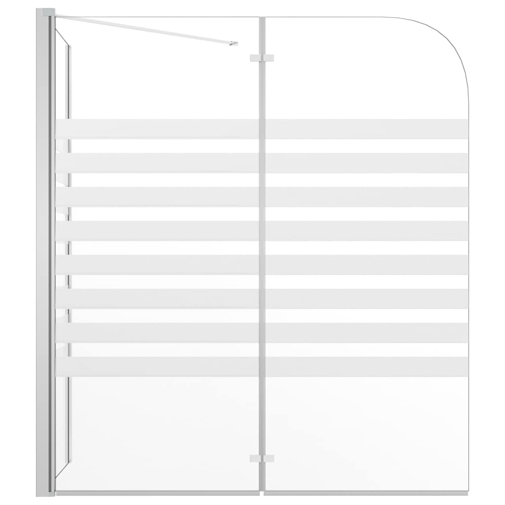 Bath Enclosure 120x68x130 cm Tempered Glass White stripe