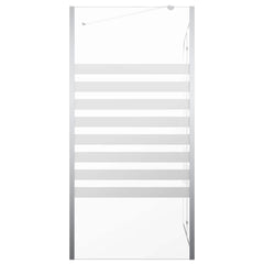 Bath Enclosure 120x68x130 cm Tempered Glass White stripe
