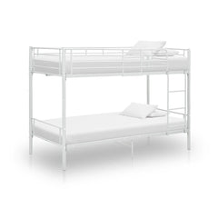 Bunk Bed without Mattress Metal 90x200cm White