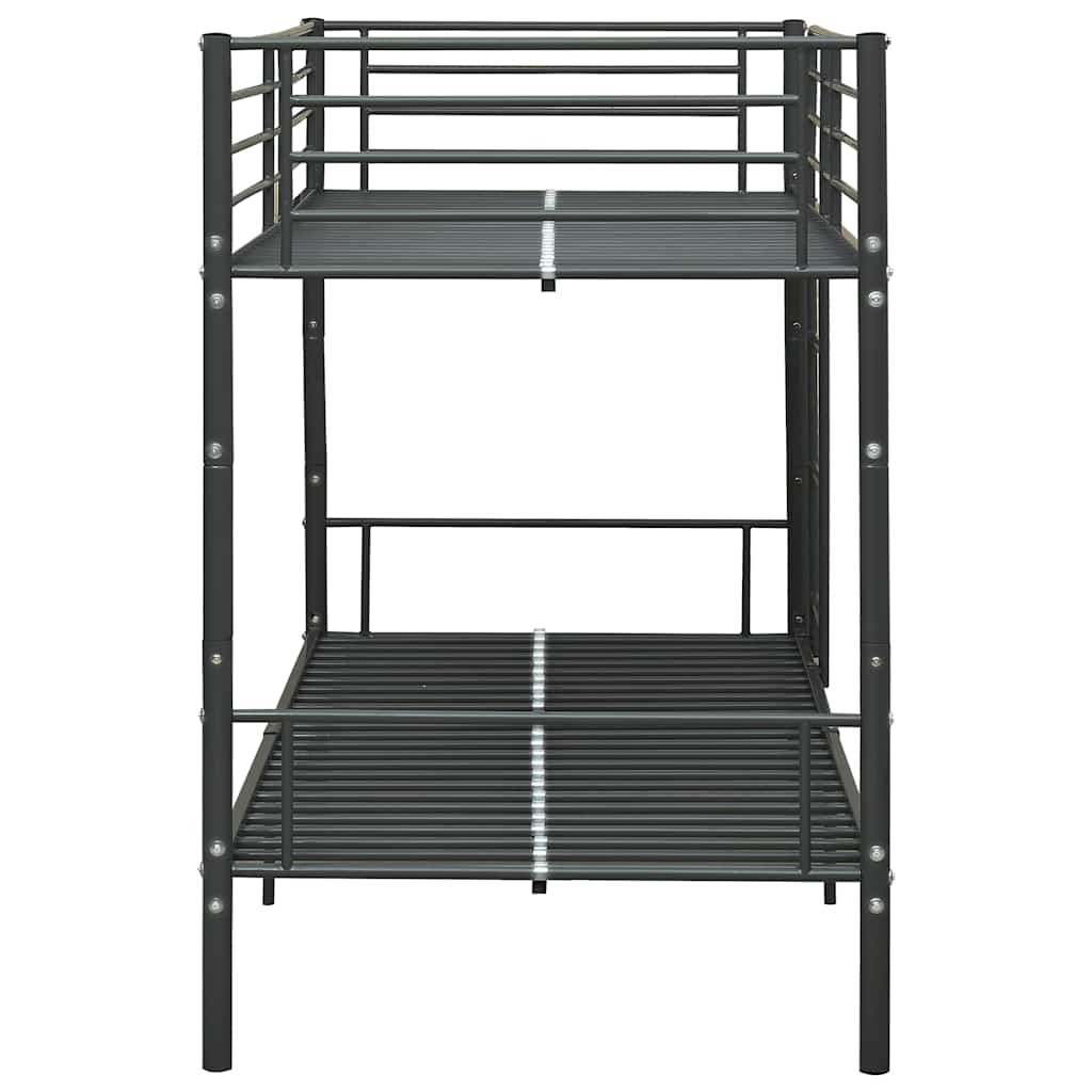 Bunk Bed without Mattress Metal 90x200cm Black