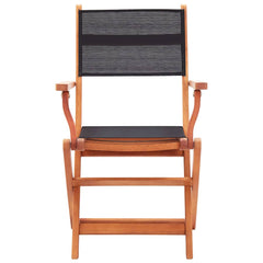 Folding Chairs Solid Eucalyptus Wood&Textilene 4